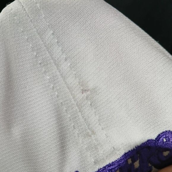 NBA New Era Los Angeles Lakers 39thirty Hat Size Small/Medium White And Purple - Picture 7 of 7